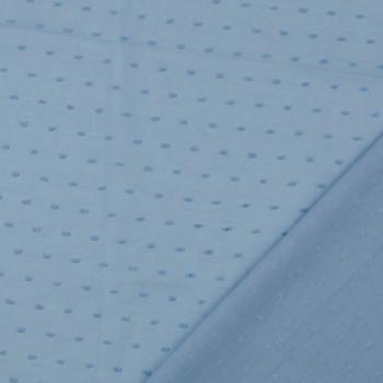Dobby Voile - uni, bleu